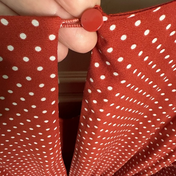 NWT Forever 21 Red Polka Dot Dress - Size M - Picture 7 of 9
